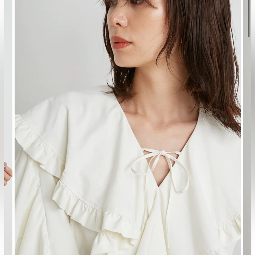 SNIDEL VOLUME RUFFLE BLOUSE One size - Picture 2 of 12